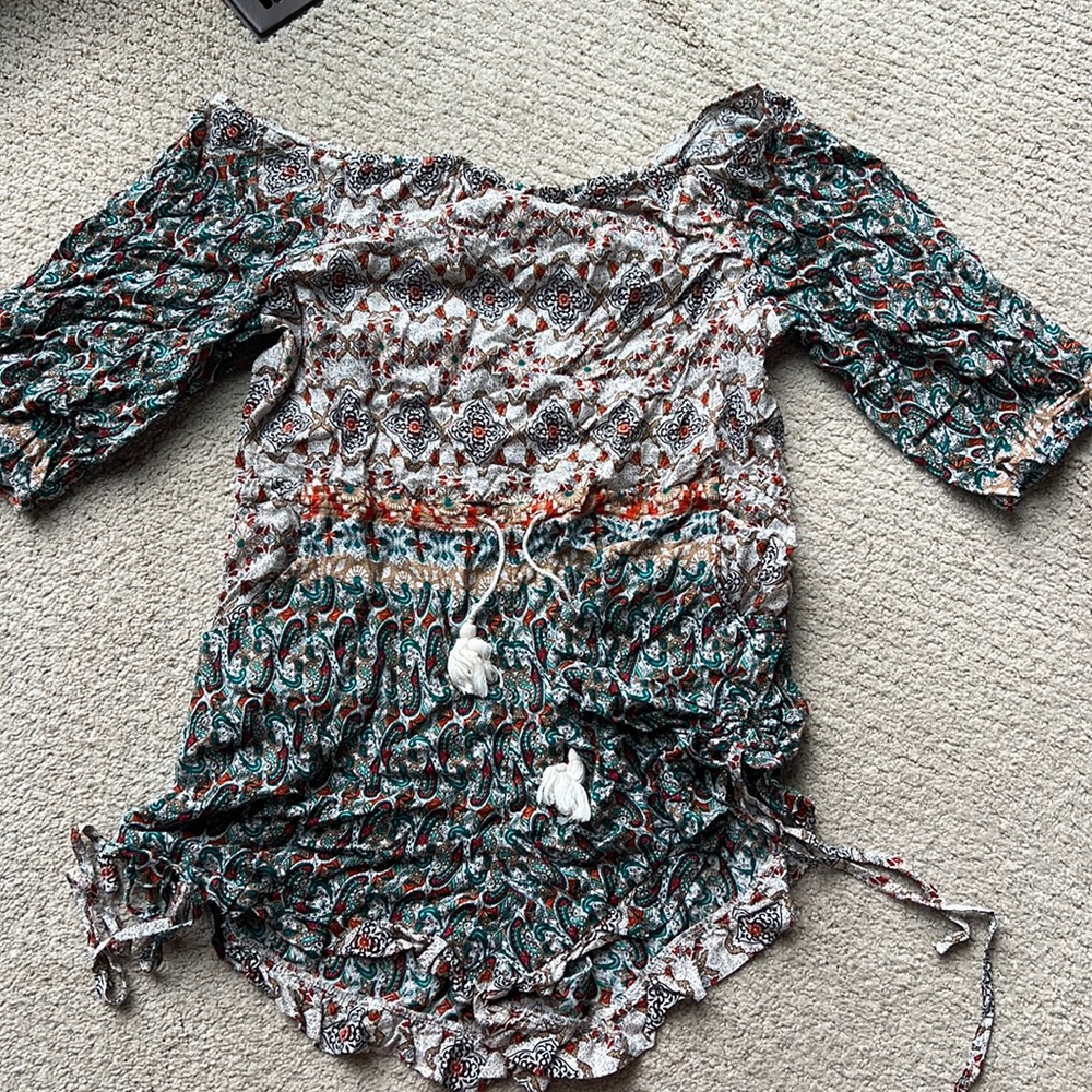 Off shoulder romper with ties